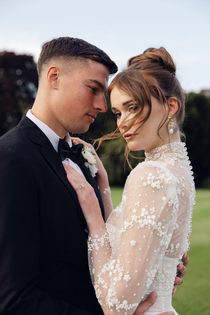 Editorial bridal portraits at the rear of Luttrellstown Castle, Dublin Ireland