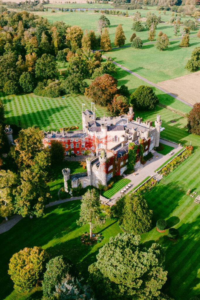 Editorial bridal portraits at the rear of Luttrellstown Castle, Dublin Ireland